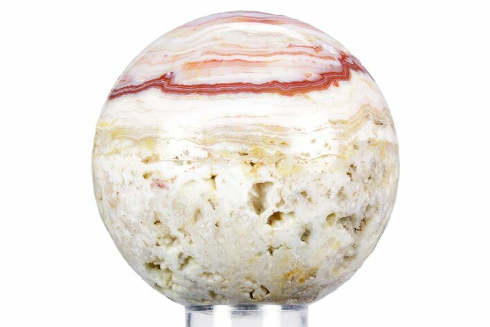 Polished Banded Java Lace Agate Sphere - Indonesia #360364